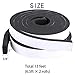 Yotache Foam Insulation Tape 2 Rolls 1 Inch Wide X 3/8 Inch Thick, High Density Foam with Adhesive Tape Self Stick Weather Stripping Thick, Total 13 Feet Long (2 X 6.5 Ft Each)