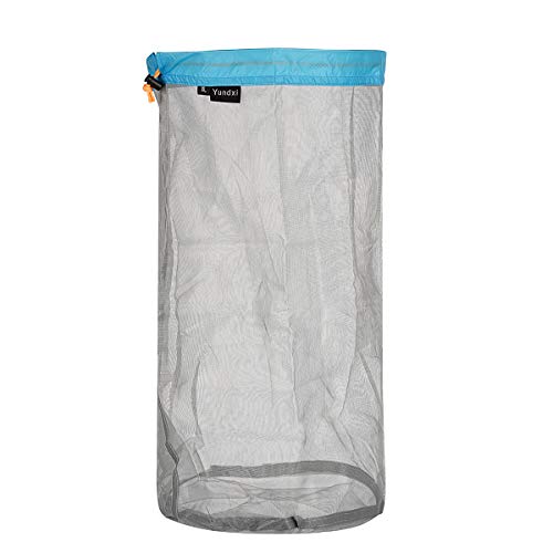 Yundxi Mesh Nylon Storage Bag Ultra Stuff Sacks Lightweight Bags Set with Drawstring for Camping Travel Hiking Surviving Outdoor Sports