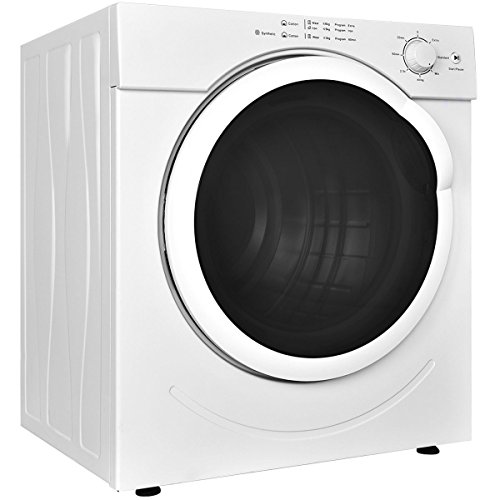 Costway Electric Tumble Dryer Clothes Laundry Dryer Compact Stainless Steel 27lb. Capacity/3.21 Cu.Ft. w/ Timer Control