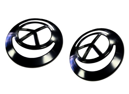 98-05 VW Volkswagen Beetle PEACE SIGN Love Paintable Taillight Tail Light Covers in Black 2 pc pieces 98 99 00 01 02 03 04 05 2000 2001 2002 2003 2004 2005