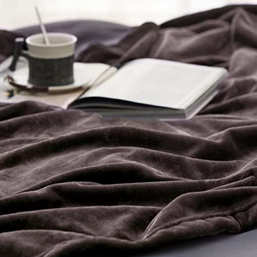 Bedsure Brown Fleece Blankets King Size Bed Blanket Soft Lightweight