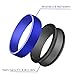 Silicone Wedding Ring for Men, [7 Pack] Silicone Rubber Wedding Bands, Comfortable Fit, Skin Safe, Non-Toxic, Antibacterial - 8mm Wide