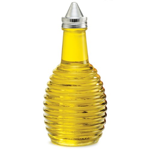 Tablecraft Beehive Glass Oil & Vinegar Dispenser 6oz / 170ml | Oil Bottle, Vinegar Bottle (1)