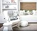 moroccan poufs Genuine Leather Pouf Ottoman Cover, footrest - Hassock Footstool with Storage for Living Room, Round pouffe poufs Poof, Poofy Ottoman - Bohemian Moroccan Decor - Unstuffed (White)