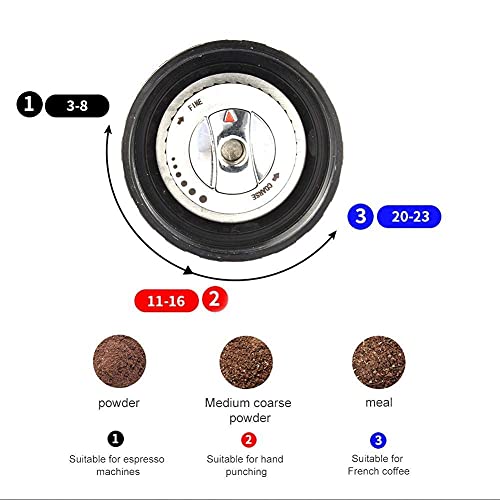 ZYZY Manuelle Kaffeemühle für Kaffeebohnen, tragbar, aus Edelstahl – Bild 5