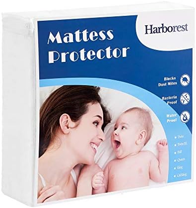 HARBOREST 100% Waterproof Mattress Protector - Premium Hypoallergenic Mattress Cover Cotton Terry Surface - Vinyl Free, Full