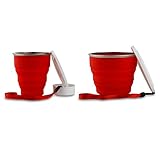 Collapsible Travel Cup - 100% Food-grade Silicone Mug for Camping and Hiking - by Not Just A Gadget