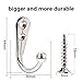PAINISTIC Topspeeder 24 Pieces Coat Hooks Wall Mounted Single Coat Hanger and 50 Pieces Screws for Cloakroom, Clothes, Hat, Scarf, Bags, Keys, Shoes, Coffee Cup Holder, Homemade Wardrobe（Silver）
