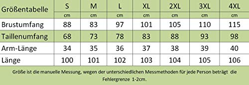 MisShow-Damen-Elegant-Audrey-Hepburn-Kleid-Langarm-A-Linie-mit-Blumendruck-U-Ausschnitt-Partykleider-Cocktailkleid-Printkleid-Knielang-GrS-2XL