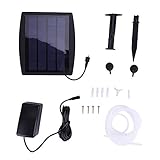Yosoo Solar Powered Aerator Air Pump Oxygen LED Outdoor Pool Pond Fish Tank Adjustable Oxygen Pump Pond Aerator
