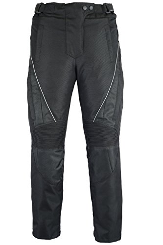 Bikers Gear Australia New Ladies Jazz Waterproof Motorcycle Trousers Black with Venting Removable Thermal Liner and CE1621-1 Armour UK 8R EU XS