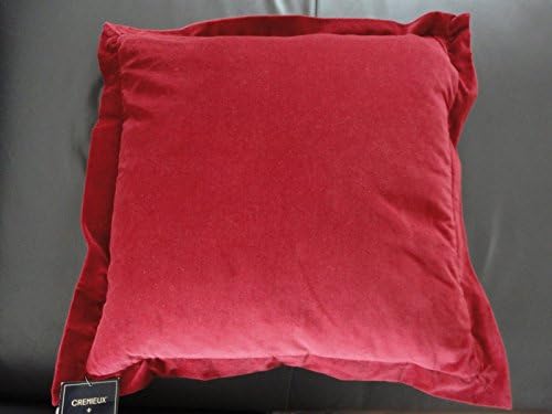 CREMIEUX Red Velvet 20" SQUARE DECORATIVE THROW PILLOW