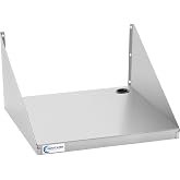 SWOTCATER Stainless Steel Microwave Shelf 18"x24", Wall Mount Kitchen Shelf | Commercial Microwave Wall Shelves, 200lb Heavy Duty Metal Appliance Floating Shelving for Restaurant, Hotel, Baar, Home