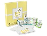 Zarbee's Naturals Baby Bee Essentials Gift Set with Saline Nasal Mist Chest Rub Vitamin D Gripe Water Cough Syrup   Mucus & Zarbee's Romper, Excellent Baby Shower / Registry Gift