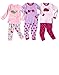 Leveret Baby Girls 2 Piece Pajama 100% Cotton Variety of Styles (6-24 Months)
