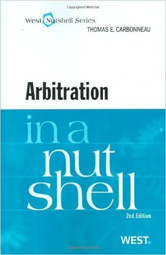 Arbitration In A Nutshell 2nd Edition In A Nutshell West Publishing Thomas E Carbonneau 9780314911377 Amazon Com Books