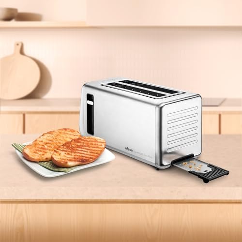 One Touch Duo Plus, Tostador Digital 1400W, 2 Ranuras, Pantalla LED, 6 Niveles, Funciones Pan, Bagel, Muffin, Gofre, Recalentar, Descongelar, Memoria, Bandeja Recogemigas