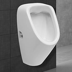 ECD Germany Urinoir met toevoer van achteren – afvoer naar achteren – keramiek – wit – modern design – WC Pissoir…