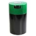 Tightvac - 1 oz to 6 ounce Airtight Multi-Use Vacuum Seal Portable Storage Container for Dry Goods, Food, and Herbs - Dark Green Cap & Black Body