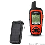 Garmin inReach Explorer+ Battery, BoxWave [Solar Rejuva PowerPack (6000mAh)] Solar Powered Backup Power Bank for Garmin inReach Explorer+ - Jet Black