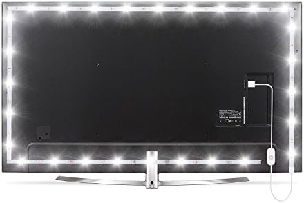WENICE USB Bias Lighting pure white 4m/157inch Dimmer LED TV Backlight Strip Ambient Home Theater Light, TV Accent Lighting to Reduce Eye Strain, Improve Contrast (Large)