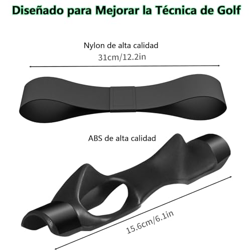 ILRFHSDBN Grip Trainer Golf con Banda de Swing de Golf para Brazo, Accesorios de Golf para Practicar Postura Correcta y Mejorar el Swing, Golf Grip Training Aid Adecuados para Principiantes
