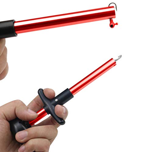 Weite Easy Fish Hook Remover, 2019 New Squeeze-Out Fish Hook Separator Tools, Portable Easy Reach Aluminum Fishing Hooks Extractor, Fast Decoupling, No Injury (Red) - Thumbnail 2