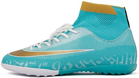 REBEST Football Boots Soccer Shoes Broken Nail Spikes Grass Football Training Shoes Unisex Children's Soccer Shoes