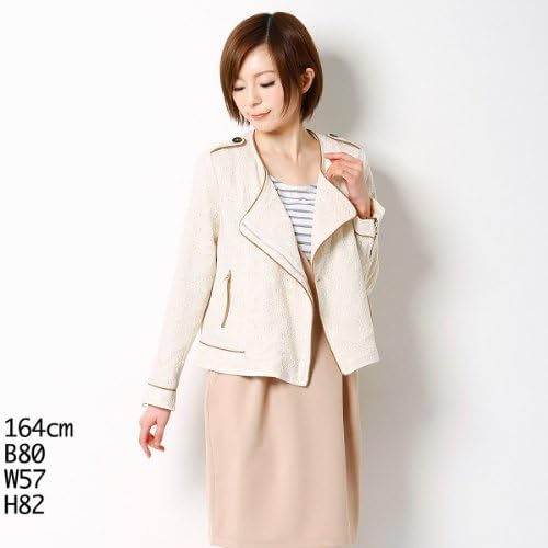 Amazon ナンハイツ Nan Haitu ジャケット レースライダースジャケット ベージュ M コート ジャケット 通販