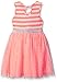 ZUNIE Girls' Sleeveless Striped Knit Crochet Top with Mesh Skirt