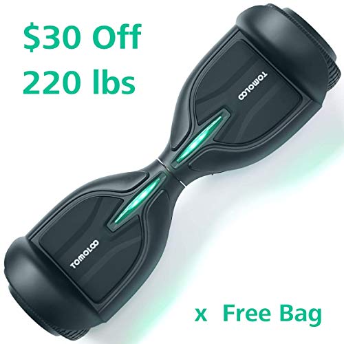 TOMOLOO Hoverboard w/Bluetooth and LED Lights, 6.5″ Wheel Hover Board for Kids and Adults, UL2272 Certified Two Wheels Self Balancing Scooter