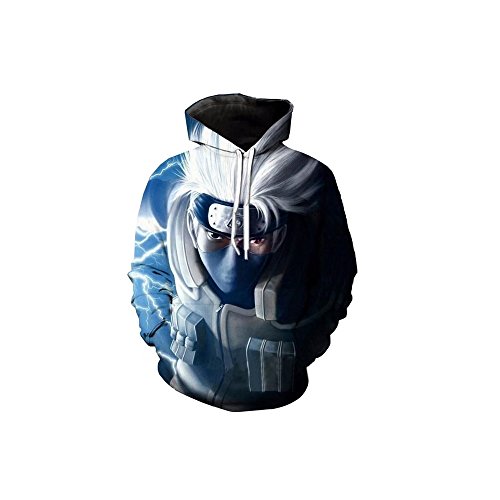 GoldBucket Unisex Fashion Hoodies 3D Dragon Ball Z Naruto More (Naruto 3, S)