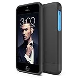 iPhone 5C Case, Maxboost [Vibrance Series] For Apple iPhone 5C [Lifetime Warranty] Protective Slim SOFT-Interior Scratch Protection Vibrant Color Hard Cover Slider Style - Black