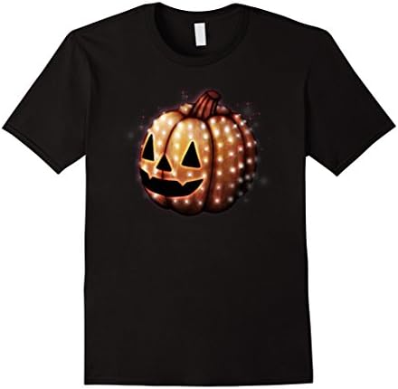 Mens Halloween Light Up Spooky Pumpkin Glow Aesthetic Shirt XL Black