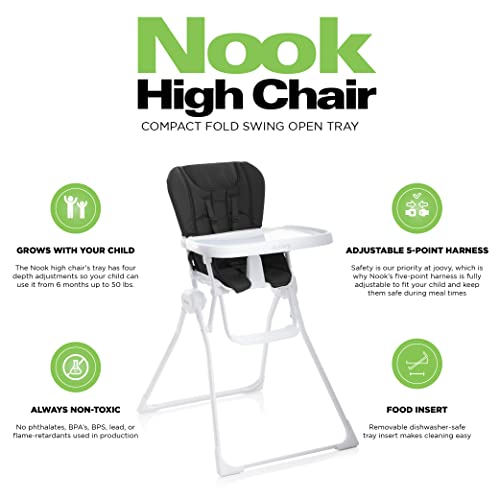 Joovy Nook High Chair Featuring FourPosition Adjustable Swing Open