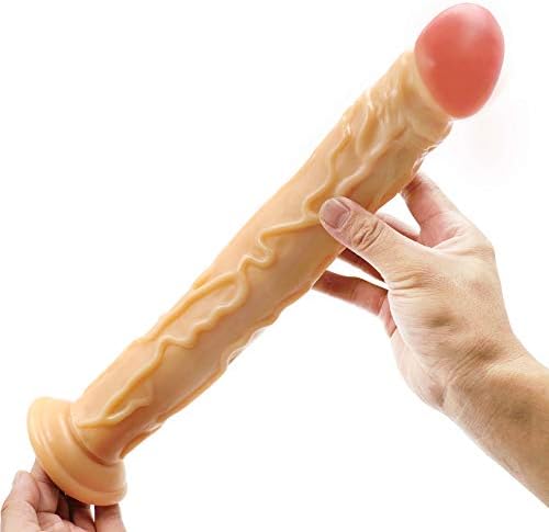 Realistic Soft 14.2 inch Silicone Hands Huge Massage with Strong Suction Cup for Women (Flesh-!CMOEN?R::RE?)