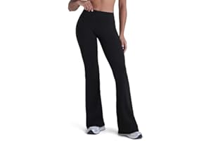Sunzel Women's Butt Lifting Flare Leggings High Waisted No Front Seam Tummy Control Workout Gym Yoga Pants Flared Bottoms