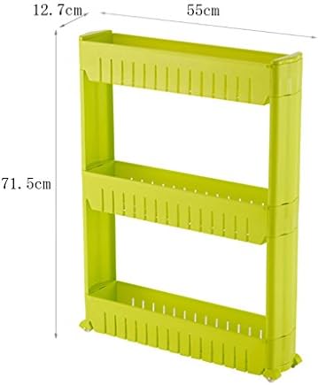 CFstc Kitchen Storage Trolleys Slide Out Storage Tower Movable Detachable Shelf With Wheels 3 Tier For Kitchen Bathroom Living Room (Color : D)