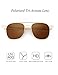 WELUK Men's Pilot Aviator Sunglasses Polarized 55mm Military Style with Bayonet Temples (Gold/Brown, 55)