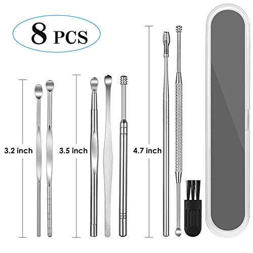 Ear Wax Removal Tool Kit, Ear Cleaner with Washer Bottle, Basin, Syringe, Disposable Tips, Curette Set for Adults and Kids