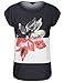 Chicwe Women's Stretch Big Flower Placement Printed Plus Size Blouse Top 1X-4X