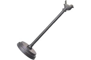 LABRIMP Vintage Cast Iron Bird Roll Paper Holder, Rustic Farmhouse Kitchen Towel Stand with Weighted Base