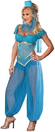 GenicArabian Costume Women S-2XL Sexy Adult Genie Belly Dancer Arabian Nights Dress Costume