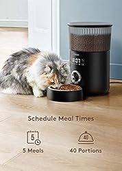 Veken Automatic Cat Feeder, 135oz/4L Dog Feeder Pet