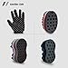 Barber Curl Twist Sponge Glove(Double Sided) and Big Holes Hair Brush Double Sided Sponge Kit Tutorial For Dreads Locking Twist Afro Curling Coils Wave Men and Women Hair Care Tool Set of 4(Blend)