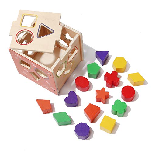 image for Joqutoys Shape Sorting Box with Stacking Blocks Educational Shape Sort