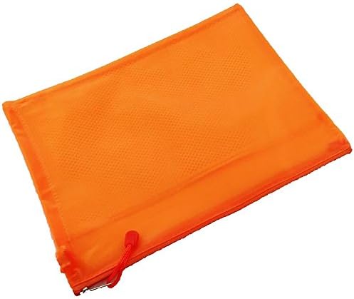 6 PCs YYMIAO A5 Double Layer Zippered Mesh Waterproof Office File Organizer/Document Holder/Paper Pouch/Pen Pencil Case/Stationery Storage Bags--Orange