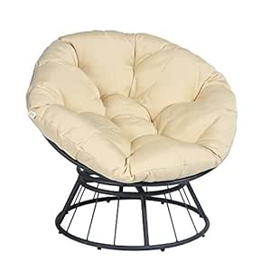 Deluxe 360 giratorio Papasan silla con suave cojín, al aire libre Patio