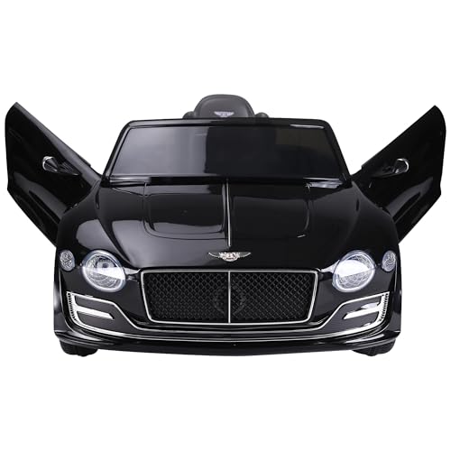 Aosom Licensed Bentley EXP12 Kids Electric Car with Parent Remote Control, 12V Ride on Car with Butterfly Doors, Startup Sound, Suspension, MP3 Player, Songs, Horn, Lights, Black