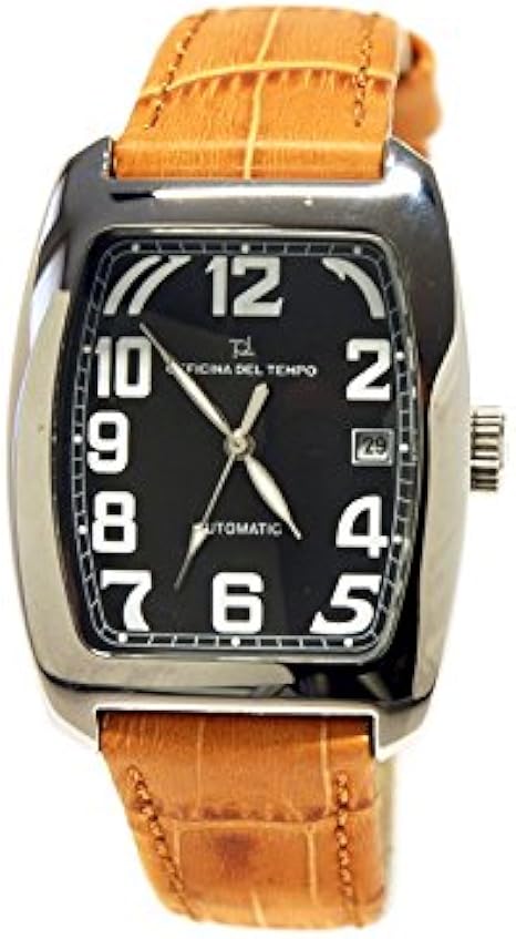 Officina del Tempo 37 mm x 40 mm Esfera Negro Correa Beige ...